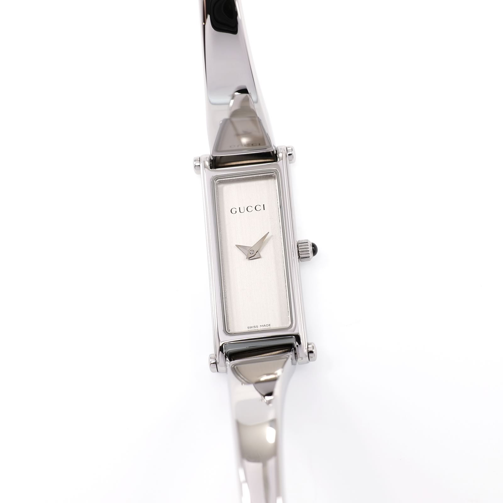 Gucci 1500L Ladies 12mm Silver Rectangular Dial on 16.5cm Bangle Gucci 1500L Ladies 12mm Silver Rectangular Dial on 16.5cm Bangle