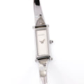 Gucci 1500L Ladies 12mm Silver Rectangular Dial on 16.5cm Bangle Stainless Steel