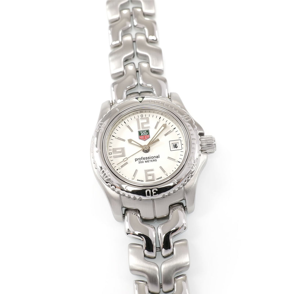 TAG Heuer Link WT1414 Ladies 25mm White Dial Mini Quartz with Date WT1414.BA0560