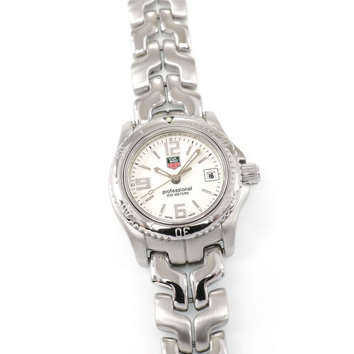 TAG Heuer Link WT1414 Ladies 25mm White Dial Mini Quartz with Date WT1414.BA0560