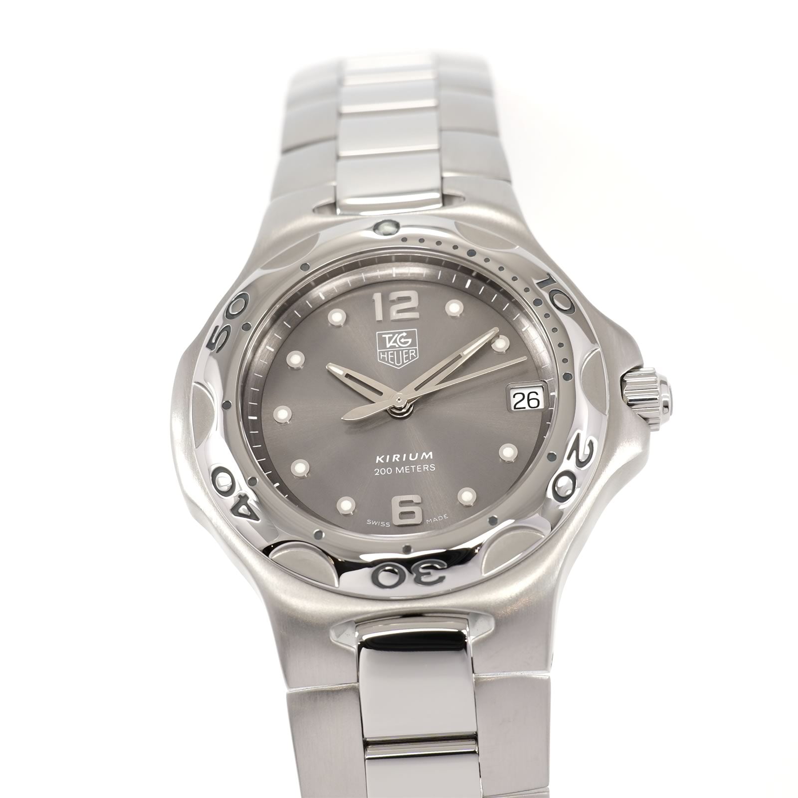 TAG Heuer Kirium WL111G-0 Men's 38mm Grey Sunburst Dial with Date WL111G.BA0701