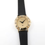 Gucci 3000L Ladies 25mm Champagne Dial 18k Gold Plated - Roman Numeral Bezel