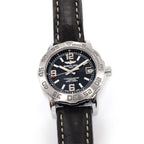 Breitling Colt 33 Ladies Black Dial A77387 Chronometer with Date on Leather