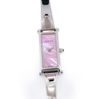 Gucci 1500L Ladies 12mm Pink Mother of Pearl Bangle Watch - Rectangular - Quartz