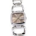 Gucci G 125.5 Ladies 23mm Square Brown Sunburst Dial YA125507 G-Gucci