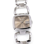 Gucci G 125.5 Ladies 23mm Square Brown Sunburst Dial YA125507 G-Gucci