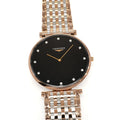 Longines La Grande Classique L4.766.1 Men's 37mm Black Diamond Dial Red Gold PVD