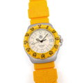 TAG Heuer Formula 1 Custom Men's 35mm Cream Dial Yellow Accents Mid Size Vintage