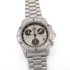 TAG Heuer 2000 Chronograph 560.206R Men's 38mm Silver / Black Dial Vintage