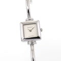 Gucci 1900L Ladies 19mm Silver Dial Square Watch - 16.5cm Bangle Stainless Steel