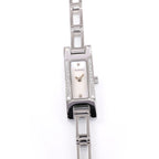 Gucci 3900L Ladies 12mm White Mother of Pearl Dial with 26 Diamonds Rectangular