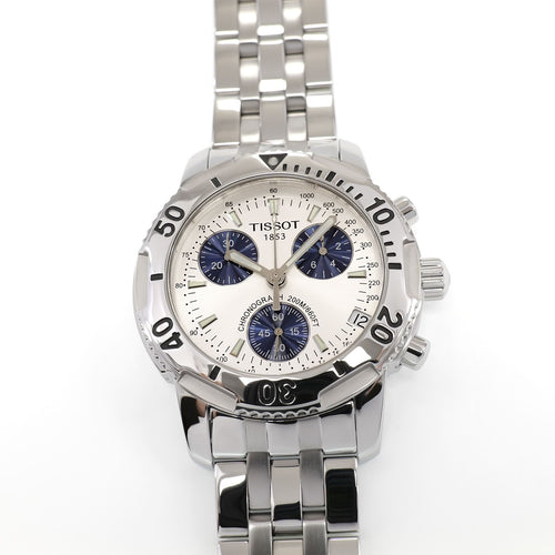 Tissot T-Sport PRS200 Men's 40mm Chronograph Silver and Blue Dial T362/462K Date