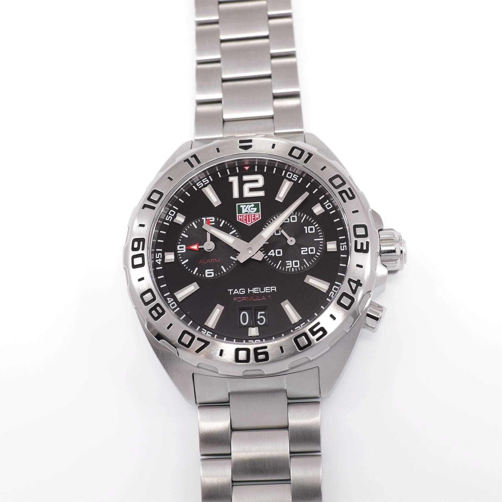 TAG Heuer Formula 1 WAZ111A Men's 41mm Black Dial Alarm F1 Quartz WAZ111A.BA0875