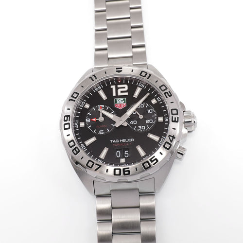 TAG Heuer Formula 1 WAZ111A Men's 41mm Black Dial Alarm F1 Quartz WAZ111A.BA0875