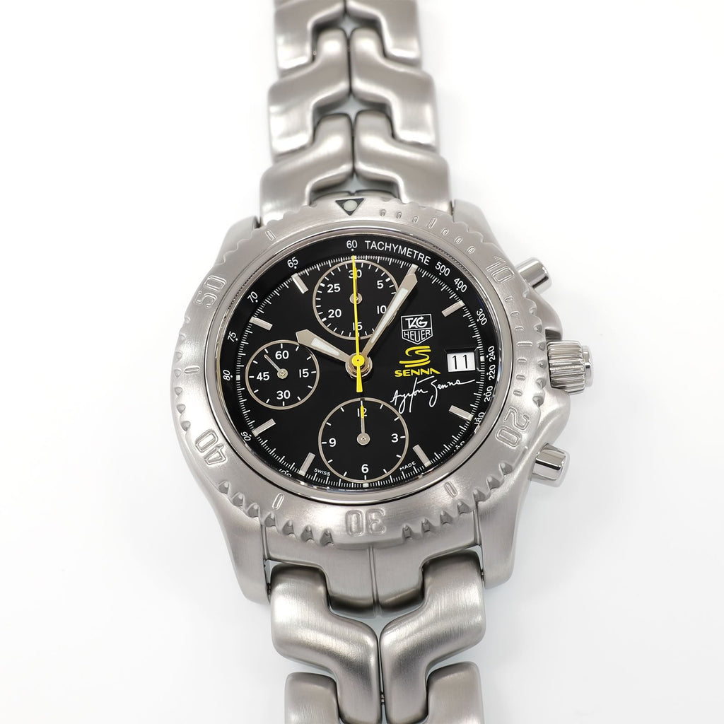 TAG Heuer Link Chronograph CT2115 Men's 41mm Black Ayrton Senna Limited Edition