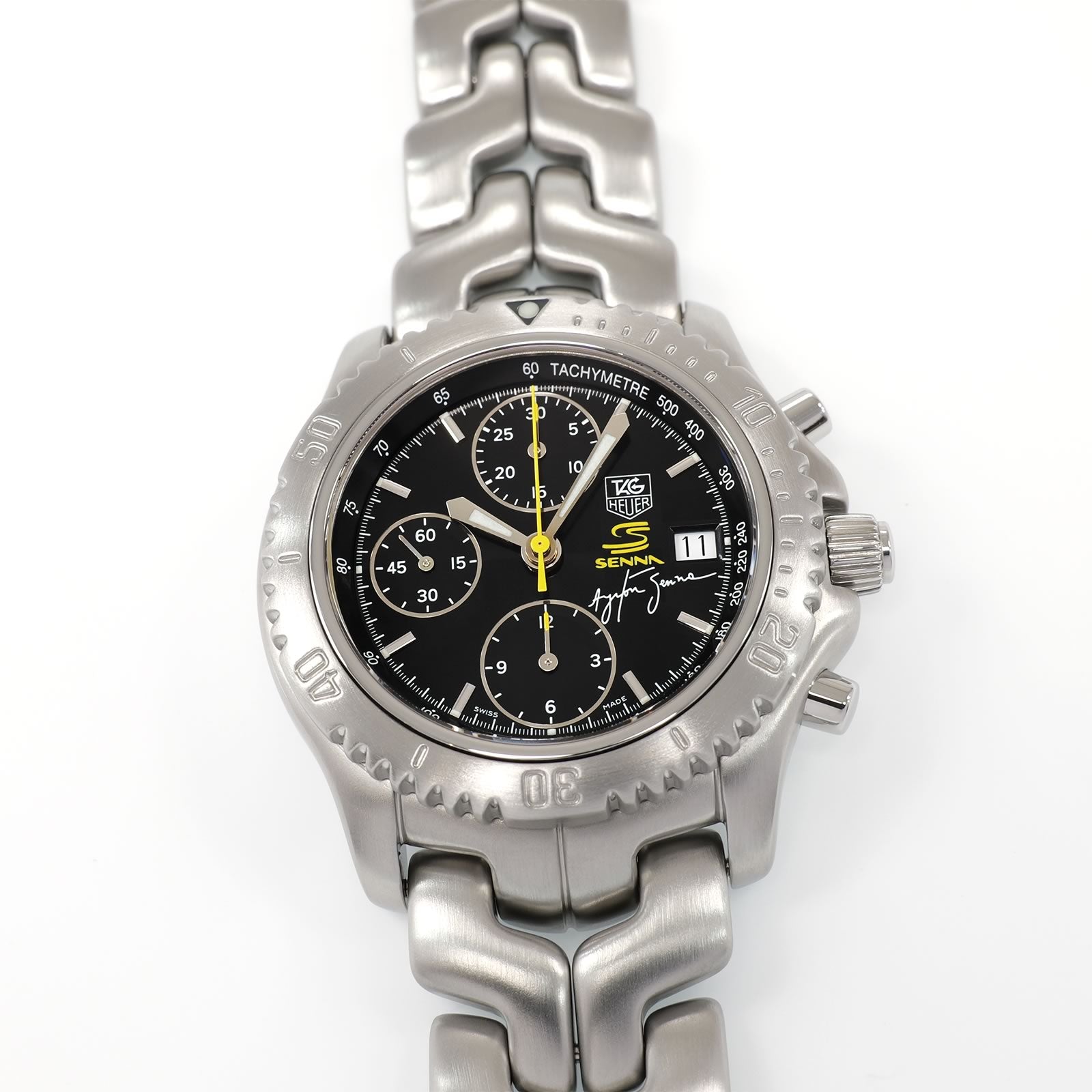 TAG Heuer Link Chronograph CT2115 Men's 41mm Black Ayrton Senna Limited Edition