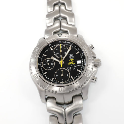 TAG Heuer Link Chronograph CT2115 Men's 41mm Black Ayrton Senna Limited Edition