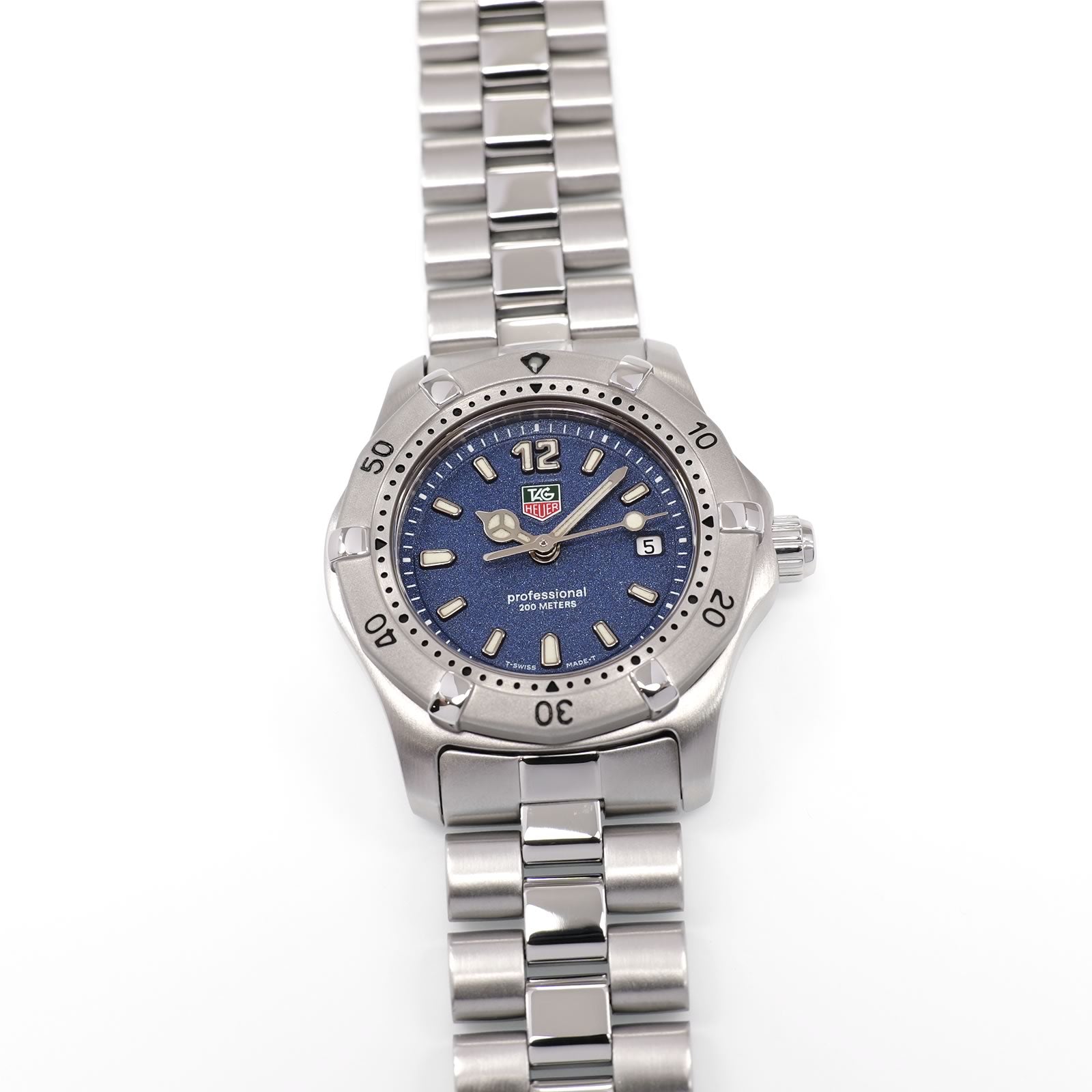 TAG Heuer 2000 WK1313 Ladies 28mm Blue Dial Classic Quartz Date WK1313.BA0313