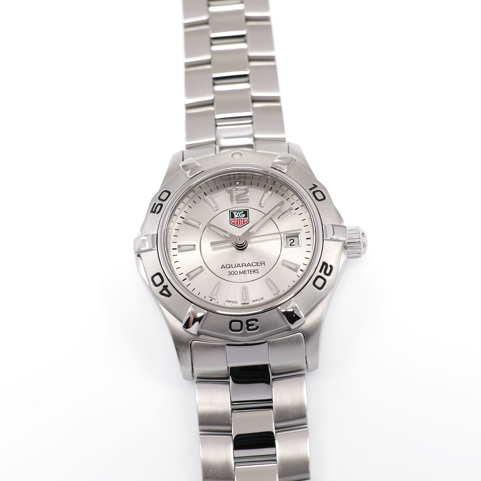 TAG Heuer Aquaracer WAF1412 Ladies 27mm Silver Sunburst Dial WAF1412.BA0823