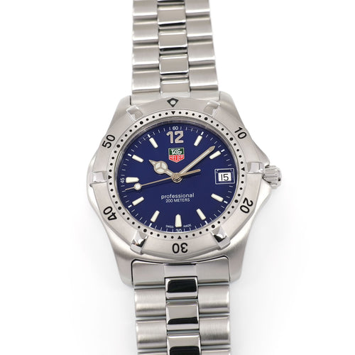 TAG Heuer 2000 WK1113-1 Men's 38mm Blue Dial Classic Professional WK1113.BA0311