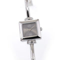 Gucci 1900L Ladies 19mm Grey Dial Square Stainless Steel 16.5cm Bangle Watch