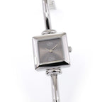 Gucci 1900L Ladies 19mm Grey Dial Square Stainless Steel 16.5cm Bangle Watch