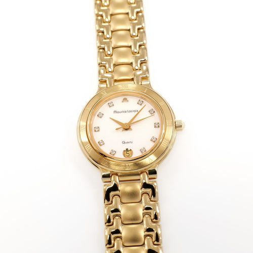 Maurice Lacroix Les Classiques 75416 Ladies 25mm White Dial 18k Gold Plated