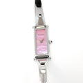 Gucci 1500L Ladies 12mm Pink Mother of Pearl Rectangular Bangle Watch Quartz