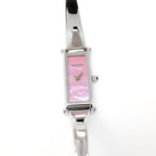Gucci 1500L Ladies 12mm Pink Mother of Pearl Rectangular Bangle Watch Quartz