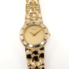 Gucci 3300L Ladies 25mm Champagne Dial 18k Gold Plated 3300.2.L Roman Numerals