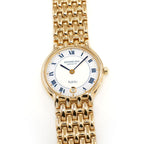 Raymond Weil Fidélio 4702 Ladies 24mm White & Blue Dial 18k Gold Roman Numerals