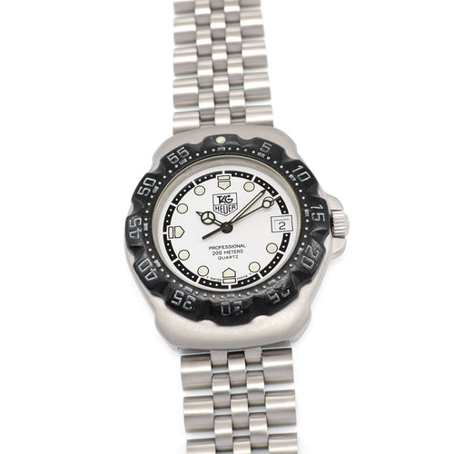 TAG Heuer Formula 1 WA1218 Men's 35mm White and Black Mid Size Vintage Unisex F1