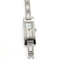Gucci 3900L Ladies 12mm White Mother of Pearl Dial with 26 Diamonds Rectangular