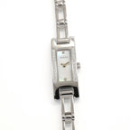 Gucci 3900L Ladies 12mm White Mother of Pearl Dial with 26 Diamonds Rectangular