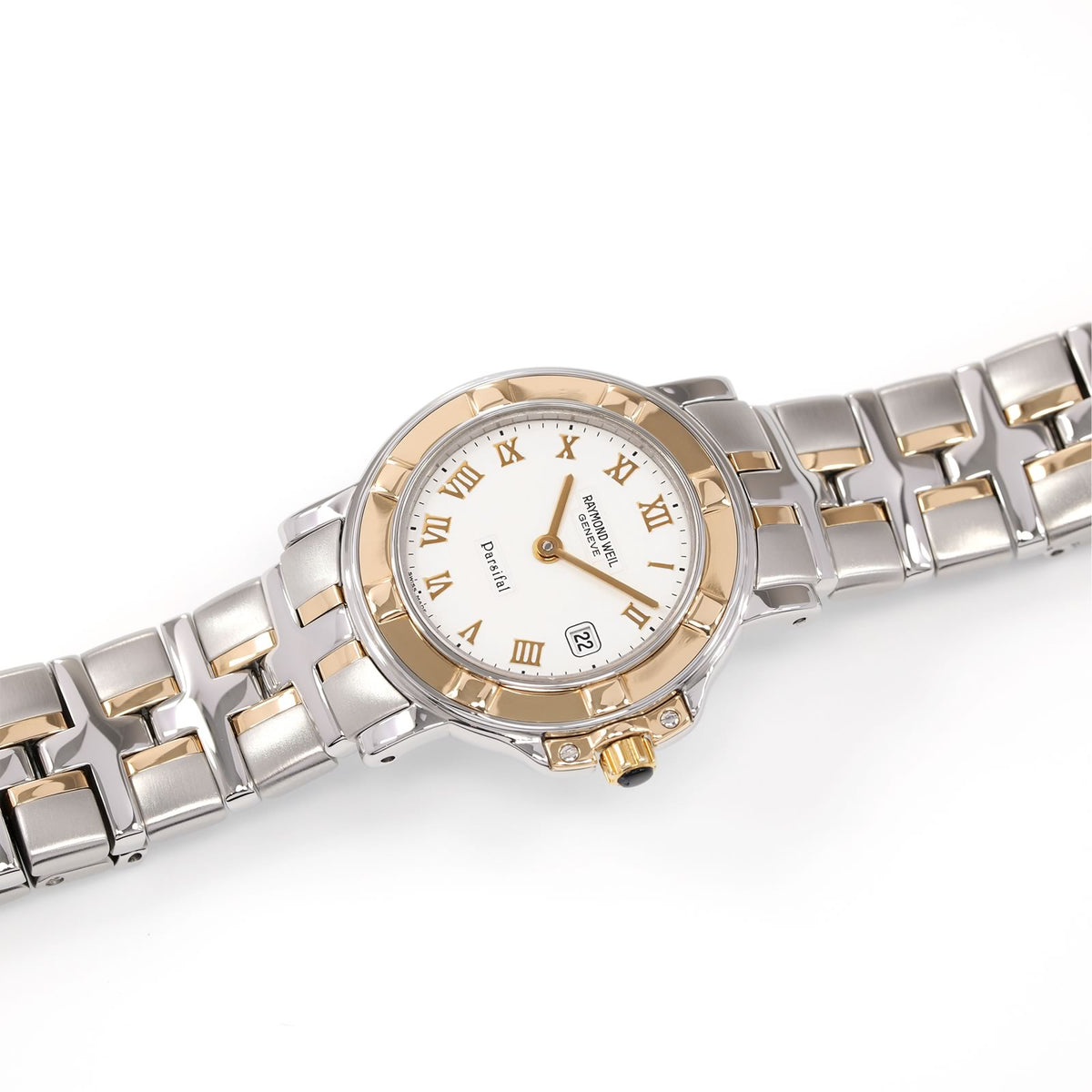 Raymond Weil Parsifal Ladies White Roman Numeral Two Tone 18k Gold 9430-STG-00300 watch