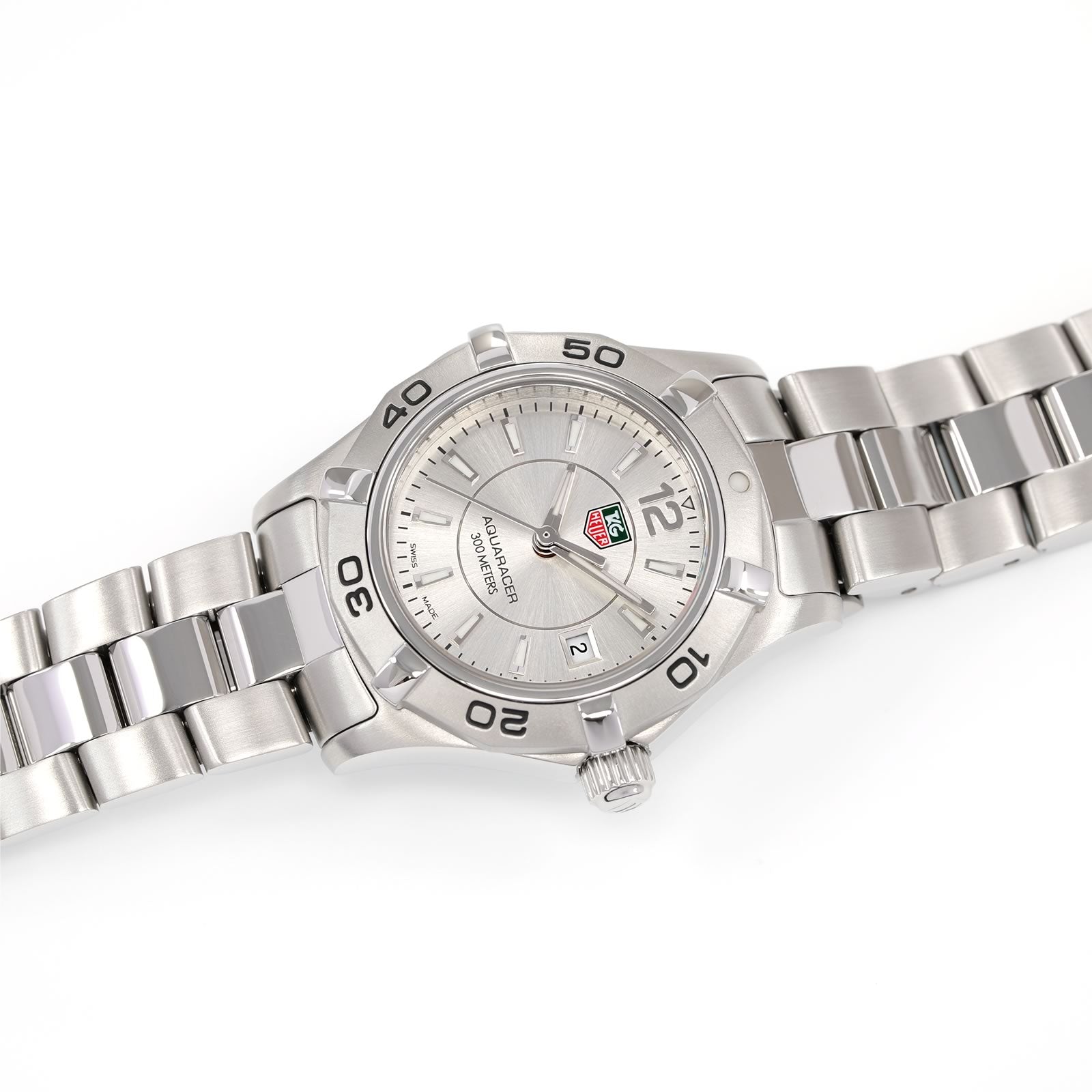 TAG Heuer Aquaracer Silver Sunburst Dial WAF1412.BA0823 ladies watch