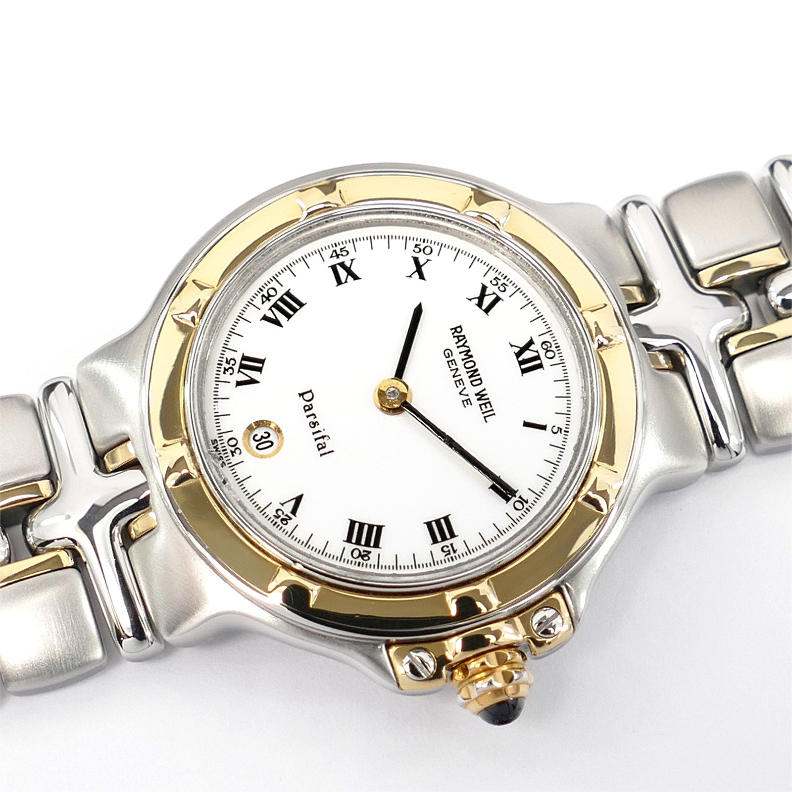 Raymond Weil Parsifal Ladies 26mm White Dial with 18k Gold 9990