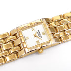 Raymond Weil Tema 5886 White Dial 18k Gold Plated rectangular