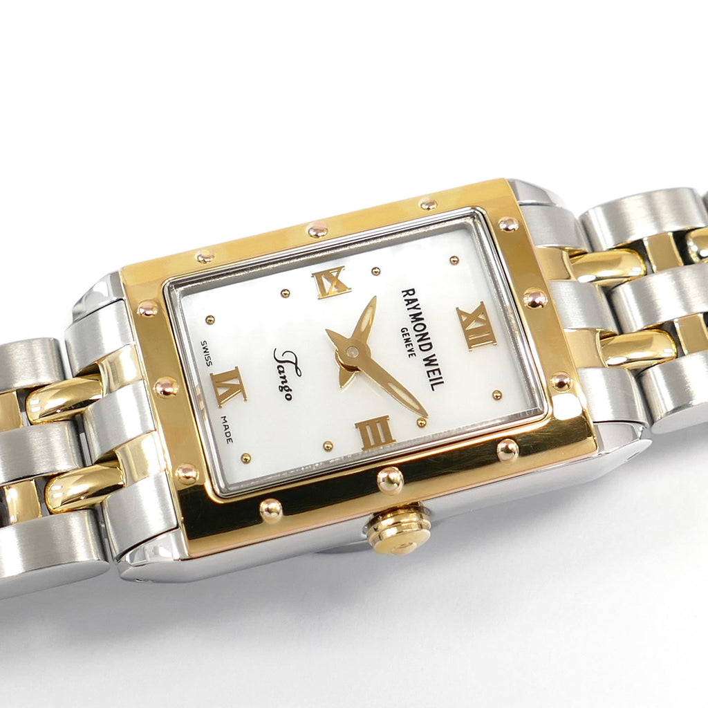 Raymond Weil Tango 5971 White Mother of Pearl rectangular dial