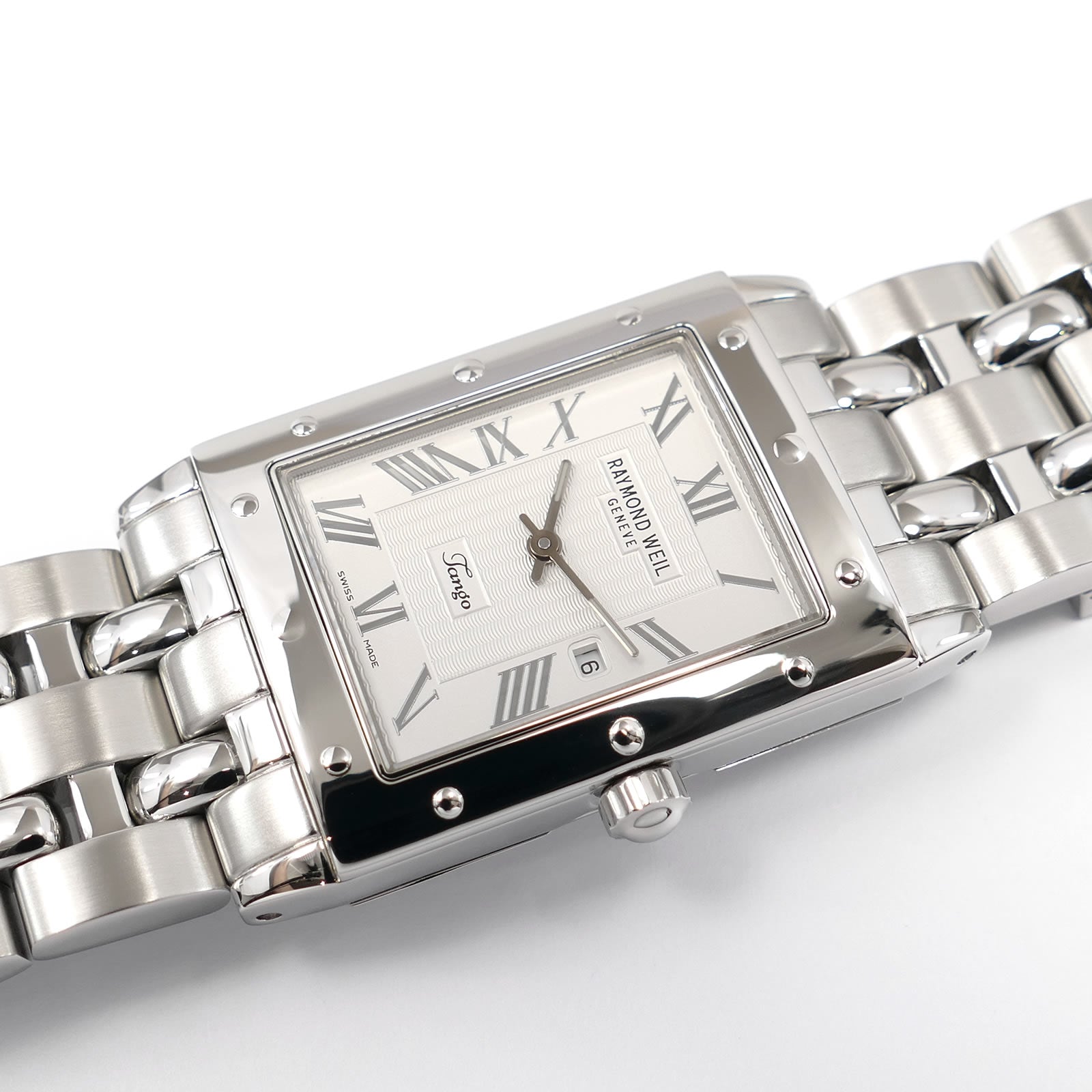 Raymond Weil Tango 5380 Silver Roman Numeral Rectangular dial
