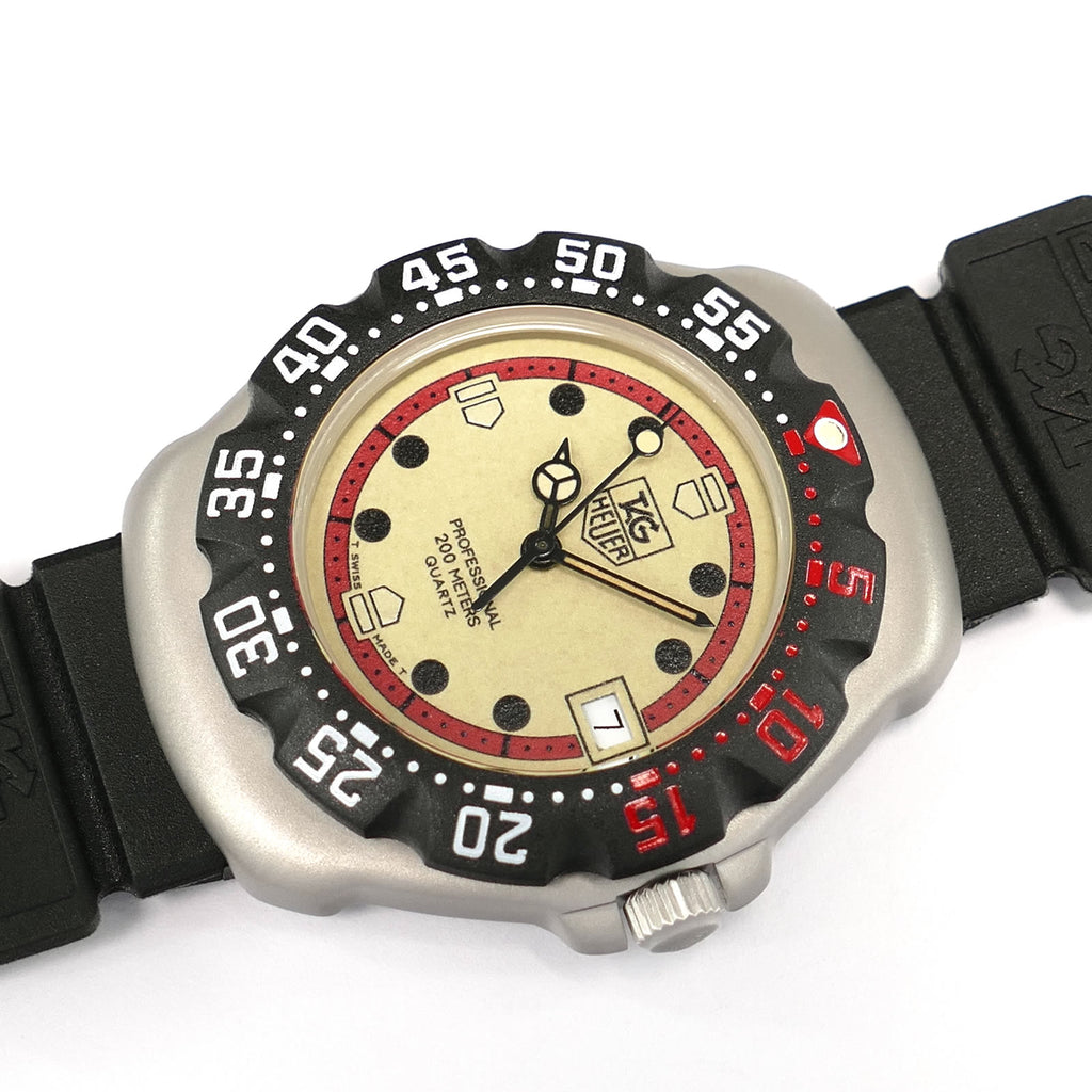 TAG Heuer Formula 1 371.513 Yellow Luminous dial with Red Accents