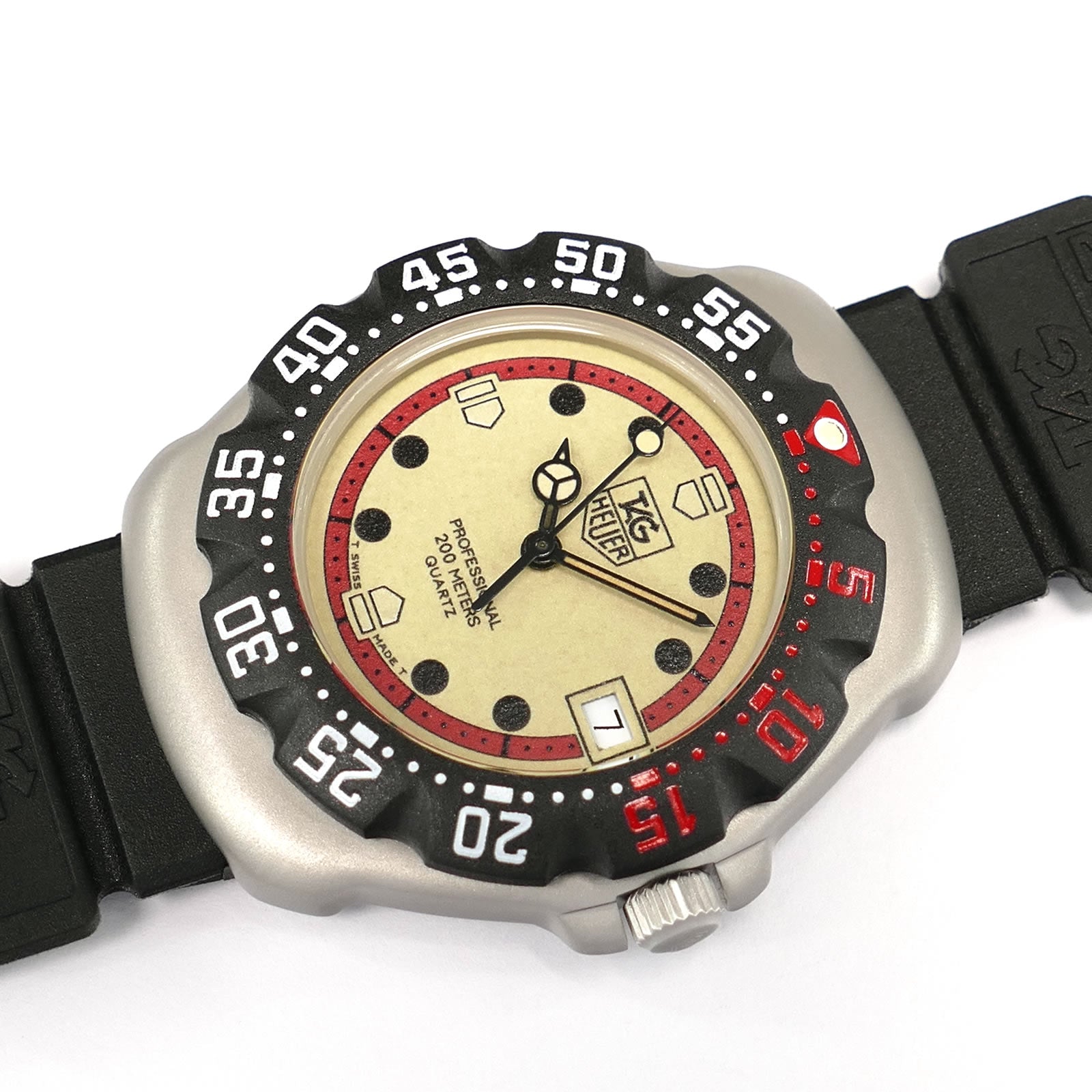 TAG Heuer Formula 1 371.513 Yellow Luminous dial with Red Accents