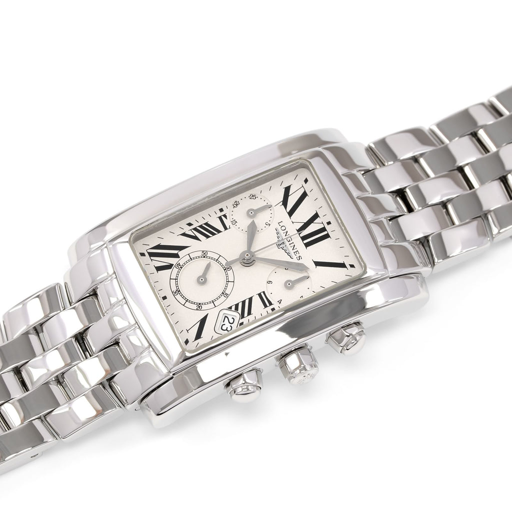 Longines DolceVita Chronograph Silver Rectangular Dial L5.656.4.73.9