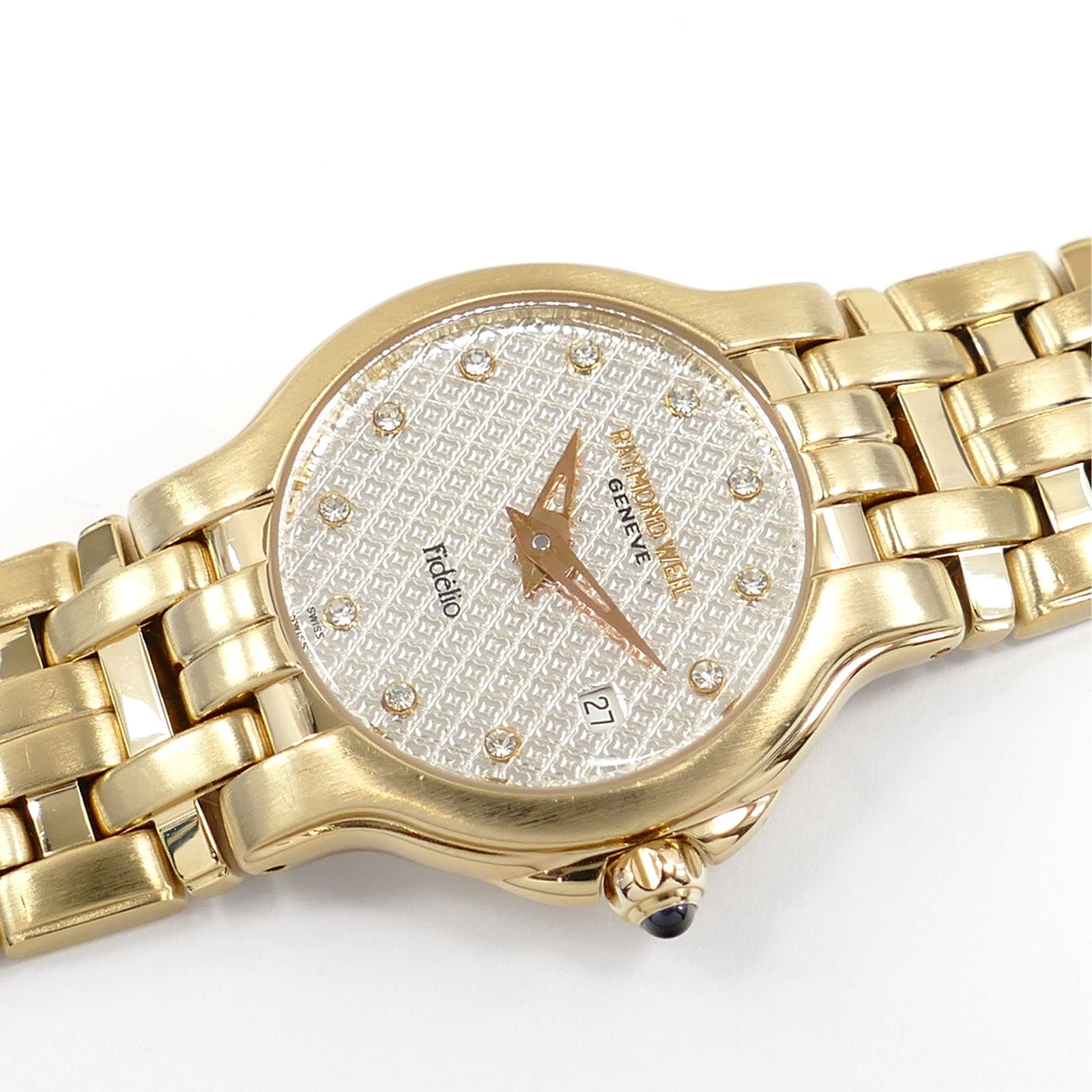 Raymond Weil Fidélio 9962 Silver Guilloche Dial 18k Gold Plated