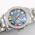 Corum Admiral's Cup 145.440.47 Blue Mother of Pearl dial with nautical pennants