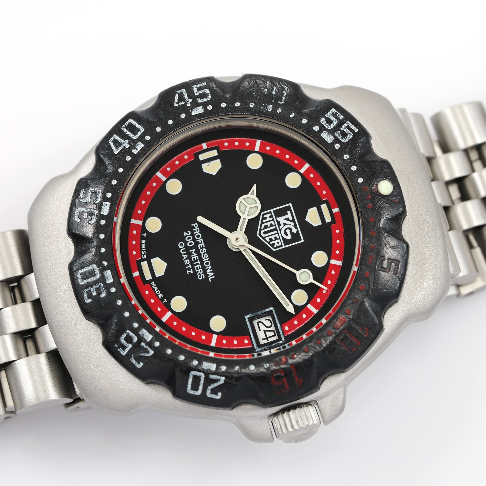 TAG Heuer プロフェッショナルWA1214腕時計 TAG Heuer Formula 1 WA1214 Black and Red Men's 35mm Mid Size