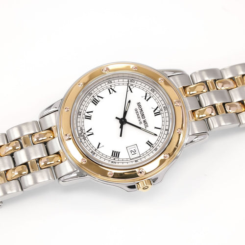 Raymond Weil Tango Men's White Dial 18k Gold Plated watch 5560-STP-00309