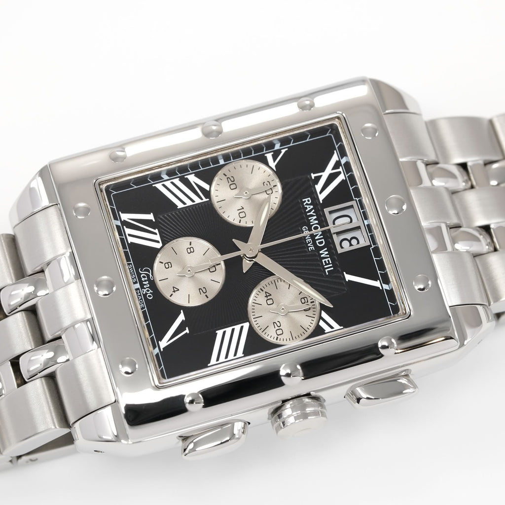Raymond Weil Tango 4881 Chronograph Black Rectangular dial