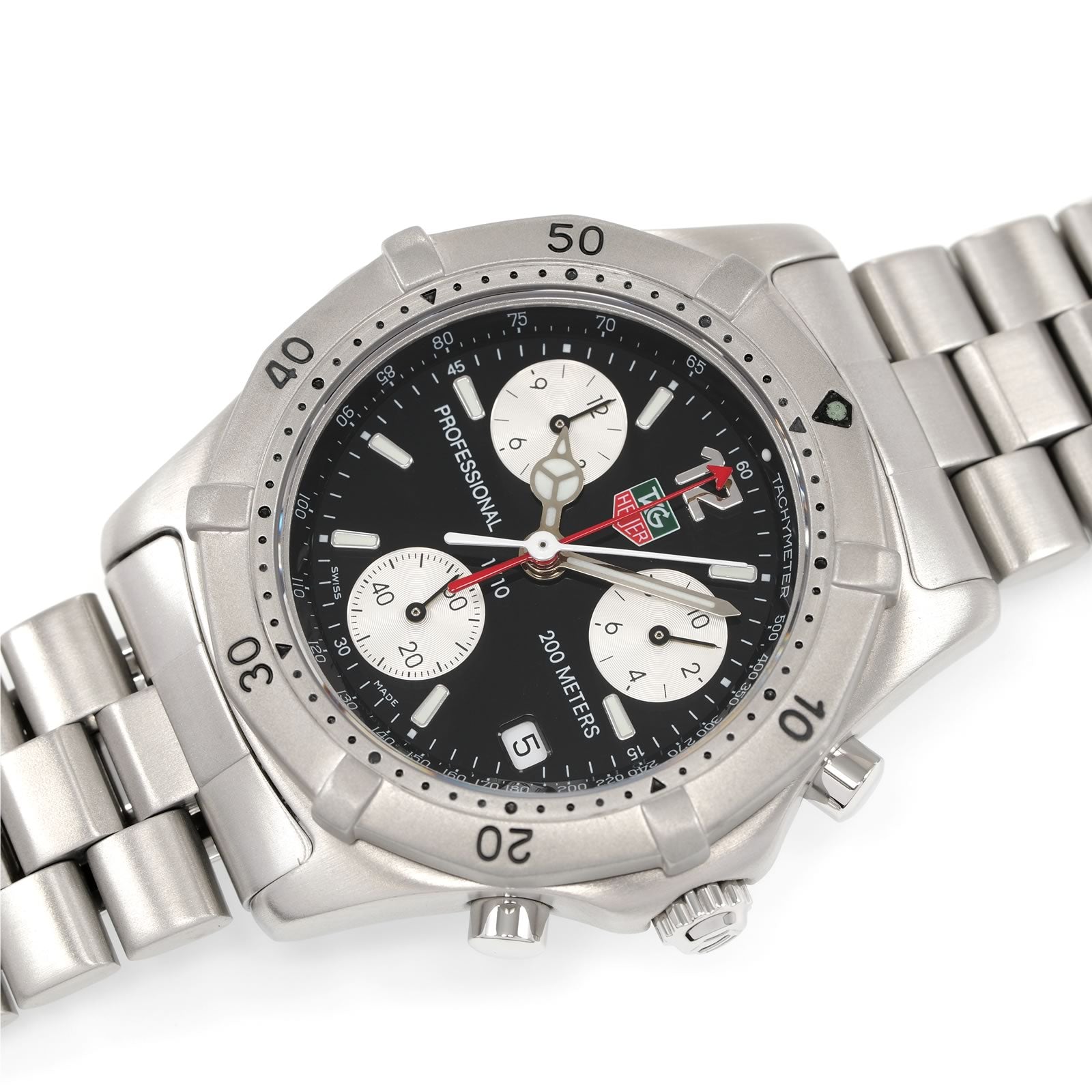 TAG Heuer 2000 Chronograph CK1110-0 Black / Silver Dial