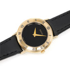Gucci 3000L Black Dial 18k Gold Plated 3000.2.L